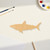 Unfinished Shark 4 Wood Cutout - Unfinished Baltic Birch Craft Shape