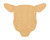 Unfinished Sheep Head Wood Cutout for Door Hangers, Seasonal Decor and Paint Parties, Baltic Birch Craft Blank
