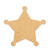 Unfinished Sheriff Star Wood Cutout - Unfinished Baltic Birch Craft Shape