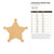 Unfinished Sheriff Star Wood Cutout - Unfinished Baltic Birch Craft Shape