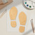 Unfinished Shoeprint Wood Cutout - Unfinished Baltic Birch Craft Shape