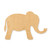 Unfinished Simple Elephant Wood Cutout - Unfinished Baltic Birch Craft Shape
