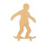 Unfinished Skater Wood Cutout - Unfinished Baltic Birch Craft Shape