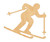 Unfinished Skier Wood Cutout for Door Hangers, Seasonal Decor and Paint Parties, Baltic Birch Craft Blank