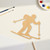 Unfinished Skier Wood Cutout - Unfinished Baltic Birch Craft Shape