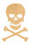 Unfinished Skullandcrossbones Wood Cutout for Door Hangers, Seasonal Decor and Paint Parties, Baltic Birch Craft Blank