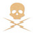 Unfinished Skullandlightning Wood Cutout - Unfinished Baltic Birch Craft Shape