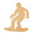 Unfinished Snowboarder Wood Cutout - Unfinished Baltic Birch Craft Shape