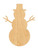 Unfinished Snowman 2 Wood Cutout for Door Hangers, Seasonal Decor and Paint Parties, Baltic Birch Craft Blank