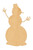 Unfinished Snowman Wood Cutout for Door Hangers, Seasonal Decor and Paint Parties, Baltic Birch Craft Blank