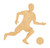 Unfinished Soccer Player Wood Cutout for Door Hangers, Seasonal Decor and Paint Parties, Baltic Birch Craft Blank