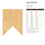 Unfinished Square Bunting Wood Cutout for Door Hangers, Seasonal Decor and Paint Parties, Baltic Birch Craft Blank