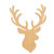 Unfinished Stag Head Wood Cutout - Unfinished Baltic Birch Craft Shape