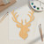 Unfinished Stag Head Wood Cutout - Unfinished Baltic Birch Craft Shape