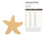 Unfinished Starfish Wood Cutout - Unfinished Baltic Birch Craft Shape