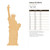 Unfinished Statue Of Liberty Wood Cutout for Door Hangers, Seasonal Decor and Paint Parties, Baltic Birch Craft Blank