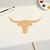 Unfinished Steer Head Wood Cutout for Door Hangers, Seasonal Decor and Paint Parties, Baltic Birch Craft Blank