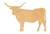 Unfinished Steer Wood Cutout for Door Hangers, Seasonal Decor and Paint Parties, Baltic Birch Craft Blank