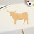 Unfinished Steer Wood Cutout for Door Hangers, Seasonal Decor and Paint Parties, Baltic Birch Craft Blank