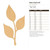 Unfinished Stem And Leaf Wood Cutout for Door Hangers, Seasonal Decor and Paint Parties, Baltic Birch Craft Blank