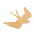 Unfinished Swallow Wood Cutout - Unfinished Baltic Birch Craft Shape