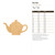 Unfinished Tea Pot 2 Wood Cutout for Door Hangers, Seasonal Decor and Paint Parties, Baltic Birch Craft Blank