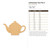 Unfinished Tea Pot 2 Wood Cutout - Unfinished Baltic Birch Craft Shape