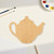 Unfinished Tea Pot Wood Cutout - Unfinished Baltic Birch Craft Shape