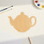 Unfinished Teapot 3 Wood Cutout for Door Hangers, Seasonal Decor and Paint Parties, Baltic Birch Craft Blank