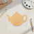 Unfinished Teapot 3 Wood Cutout - Unfinished Baltic Birch Craft Shape
