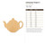 Unfinished Teapot 3 Wood Cutout - Unfinished Baltic Birch Craft Shape