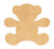 Unfinished Teddy Bear Wood Cutout for Door Hangers, Seasonal Decor and Paint Parties, Baltic Birch Craft Blank