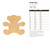 Unfinished Teddy Bear Wood Cutout for Door Hangers, Seasonal Decor and Paint Parties, Baltic Birch Craft Blank