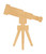 Unfinished Telescope Wood Cutout for Door Hangers, Seasonal Decor and Paint Parties, Baltic Birch Craft Blank