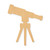 Unfinished Telescope Wood Cutout - Unfinished Baltic Birch Craft Shape