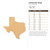 Unfinished Texas Wood Cutout - Unfinished Baltic Birch Craft Shape