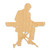 Keyboard Musician Wood Cutout - Unfinished Baltic Birch Craft Shape