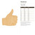 Unfinished Thumbs Up Wood Cutout for Door Hangers, Seasonal Decor and Paint Parties, Baltic Birch Craft Blank