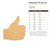 Unfinished Thumbs Up Wood Cutout - Unfinished Baltic Birch Craft Shape