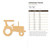 Unfinished Tractor Wood Cutout - Unfinished Baltic Birch Craft Shape