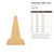 Unfinished Traffic Cone Wood Cutout - Unfinished Baltic Birch Craft Shape