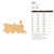 Unfinished Train 2 Wood Cutout for Door Hangers, Seasonal Decor and Paint Parties, Baltic Birch Craft Blank