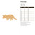 Unfinished Triceratops Wood Cutout for Door Hangers, Seasonal Decor and Paint Parties, Baltic Birch Craft Blank