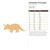Unfinished Triceratops Wood Cutout - Unfinished Baltic Birch Craft Shape