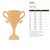 Unfinished Trophy 2 Wood Cutout for Door Hangers, Seasonal Decor and Paint Parties, Baltic Birch Craft Blank