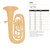 Unfinished Tuba Wood Cutout for Door Hangers, Seasonal Decor and Paint Parties, Baltic Birch Craft Blank