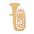 Unfinished Tuba Wood Cutout - Unfinished Baltic Birch Craft Shape