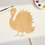 Unfinished Turkey 3 Wood Cutout for Door Hangers, Seasonal Decor and Paint Parties, Baltic Birch Craft Blank