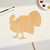 Unfinished Turkey Wood Cutout for Door Hangers, Seasonal Decor and Paint Parties, Baltic Birch Craft Blank