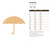 Unfinished Umbrella Wood Cutout for Door Hangers, Seasonal Decor and Paint Parties, Baltic Birch Craft Blank